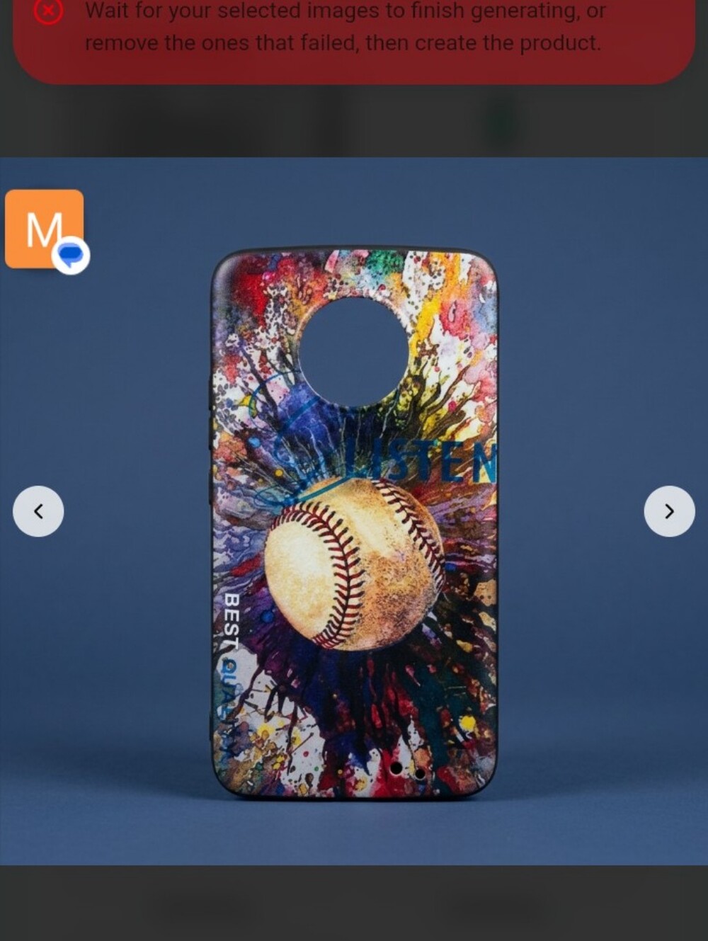 Baseball Splash Design Motox4 Phone Case - Multicolor